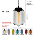 Glass Pendant Chandelier E27 Ceiling Light for Living Dining Kitchen Bedroom