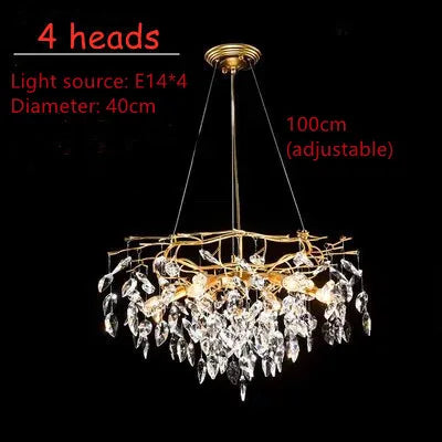 Modern Luxury Crystal Chandelier LED Pendant Light for Living Room Hotel Home Decor by Afralia™