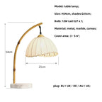 Wabi Sabi Bamboo Canvas LED Floor Lamp - Nordic Minimalist Design