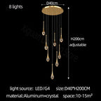 Crystal Bubble Chandelier: Modern Luxury Lighting for Home, Dining, Bedroom & Stairwell