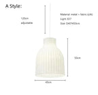 Japanese Nordic Design LED Silk Pendant Lights for Living Room and Restaurant