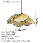 Hand Made Rattan Art Pendant Chandelier for Modern Living Room, Dining Room, Bedroom.