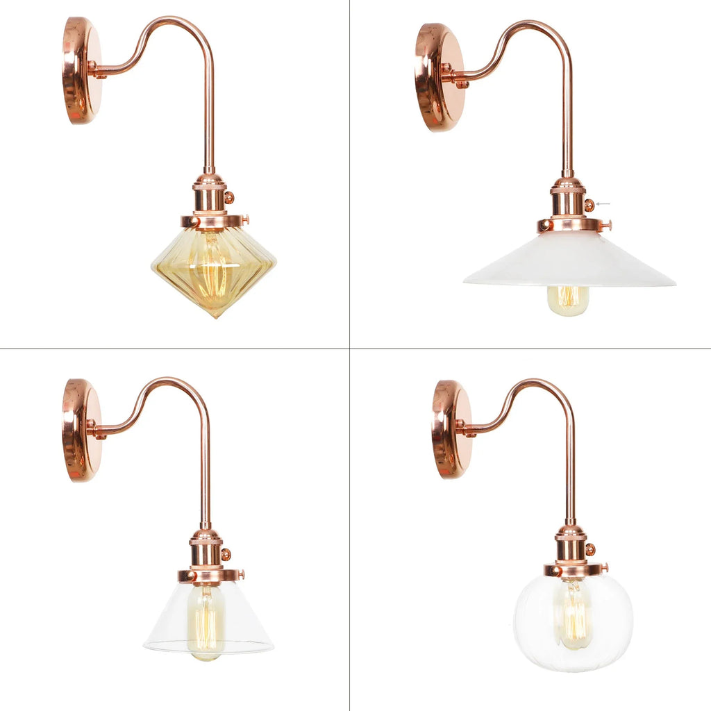 Scandinavian Glass LED Wall Sconce Modern Interior Wall Lamps