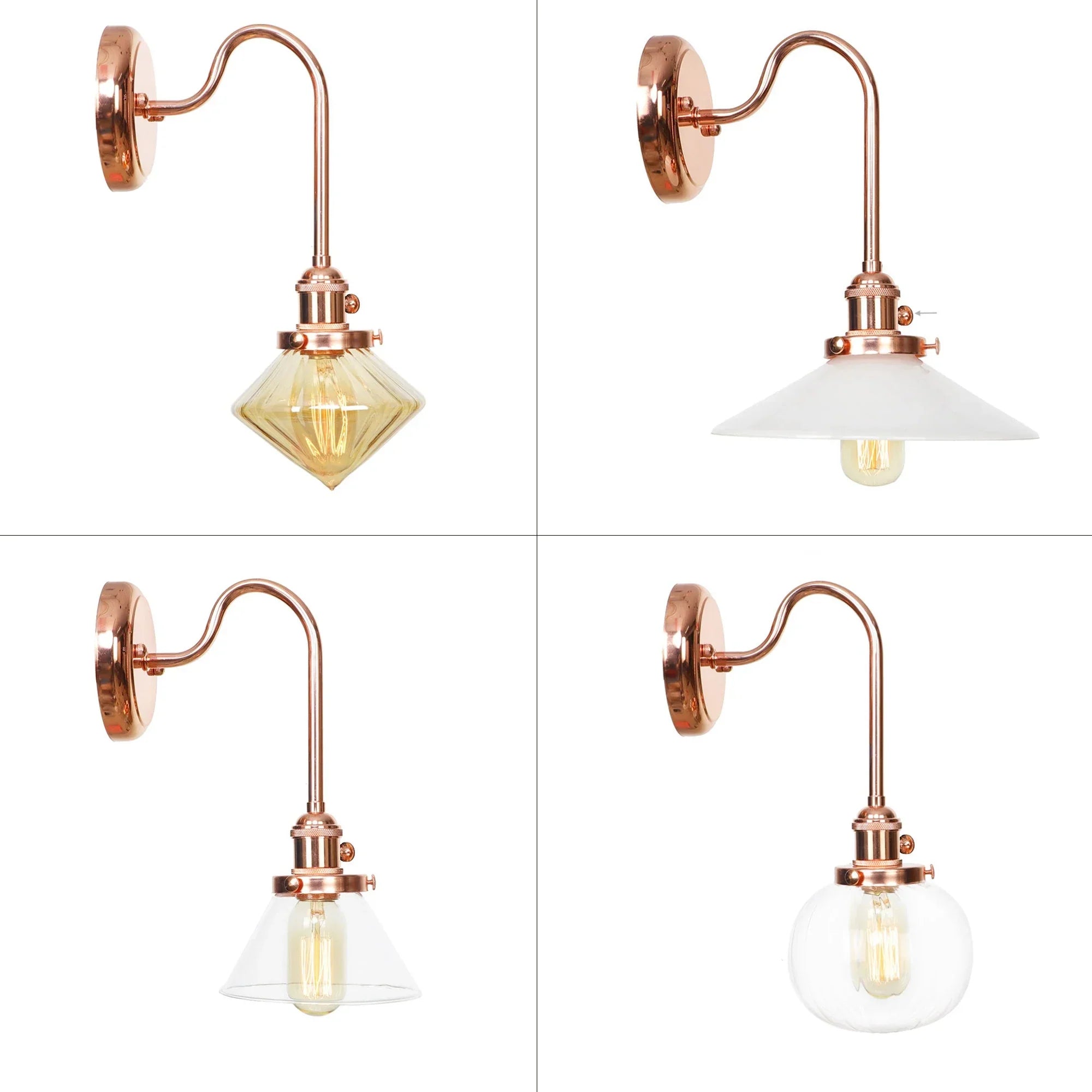 Scandinavian Glass LED Wall Sconce Modern Interior Wall Lamps