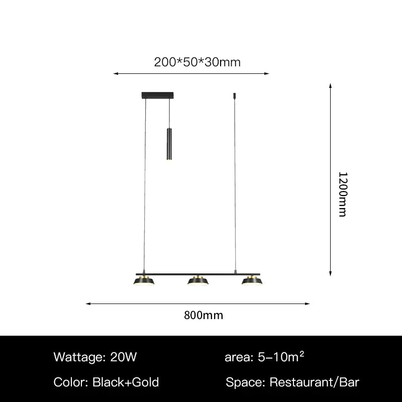 Neutral Light Dining Room Chandelier: Black Ceiling Pendant for Kitchen Table