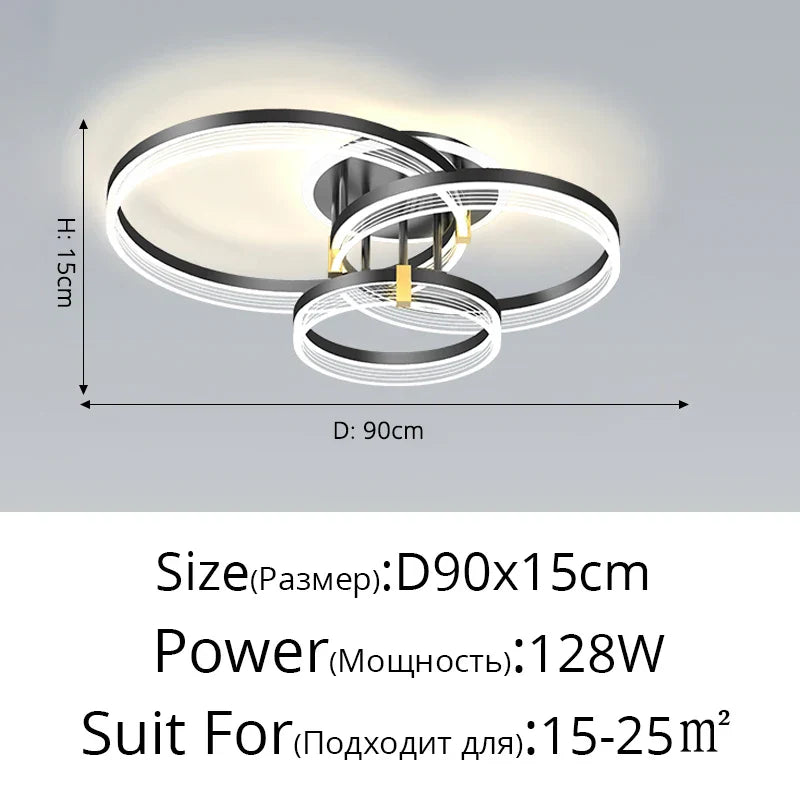 Modern Acrylic Circle Chandelier Pendant Lights for Indoor Living Room Decor