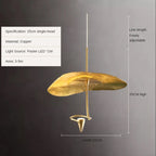 Modern Copper Lotus LED Chandelier for Duplex Living Room - Luxury Indoor Lighting Fixtures