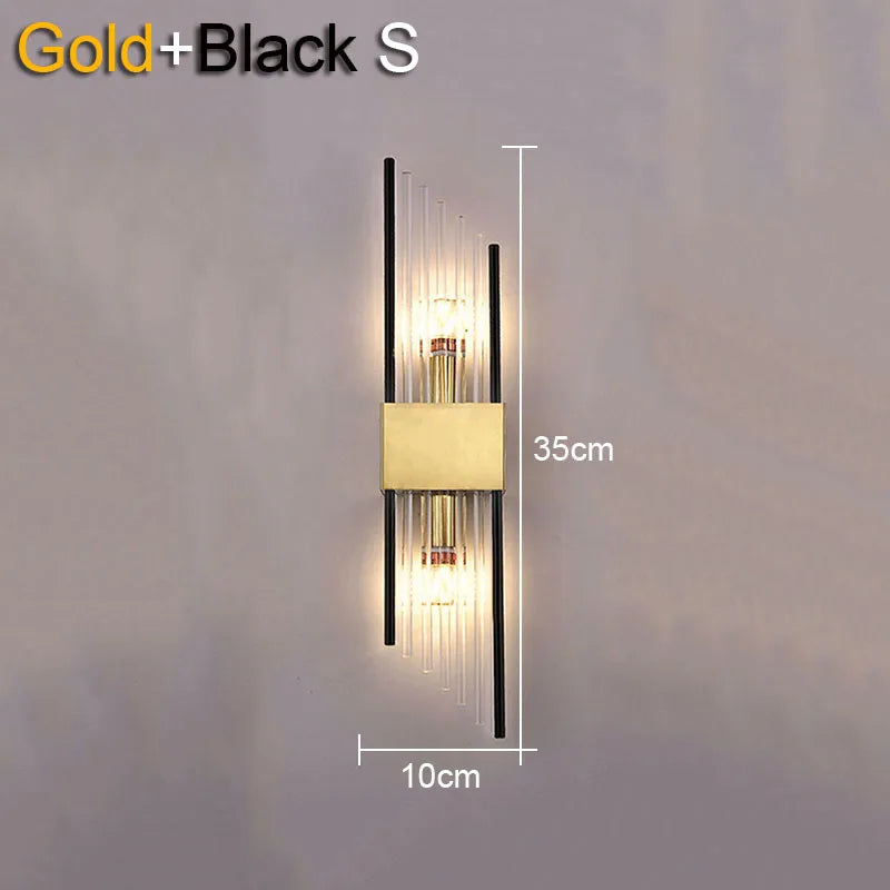 Crystal Wall Lamp: Elegant LED Indoor Lighting for Living Room, Bedroom, Hotel, and TV Background