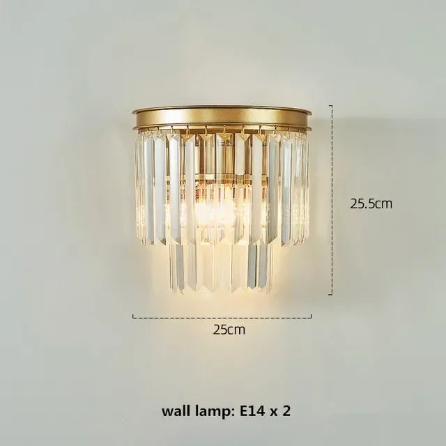 Crystal Ceiling Chandelier: Modern Industrial Retro Vintage Hanging Light for Living Dining Room