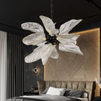 Luxury Leaf Petal Chandelier: Modern Hanging Lamp for Home, Living Room, and Restaurant Décor