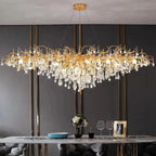 Crystal Dendritic Chandelier: Modern Luxe for Living Room, Dining Room, Bedroom, Hotel Lobby