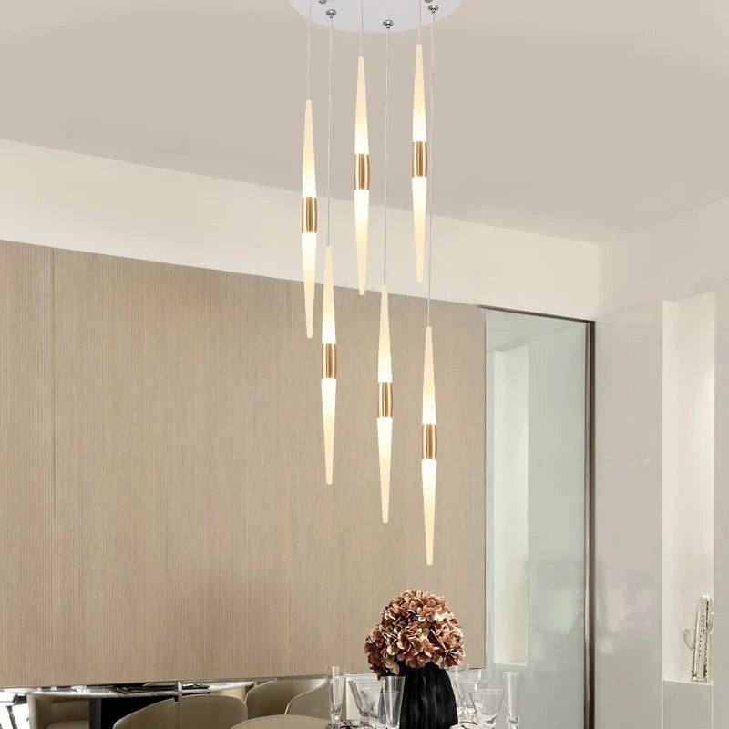 Long Chandelier LED Pendant Lamps for Home Lighting in Various Rooms