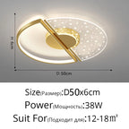 Luxury LED Feather Ceiling Light: Modern Dimmable Fixture for Bedroom & Living Room