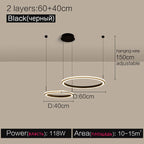 Modern Luxury Ring Chandelier for Living Room, Bedroom, and Restaurant