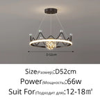 LED Gypsophila Chandelier for Modern Living Room Decor - Crown Ceiling Pendant Light