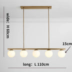 Glass Ball Chandelier LED Hanging Lamp Modern Nordic Style Pendant Light