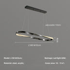 Modern Steel Dimmable LED Chandelier: Remote Control Stair Lustre Pendant Lights