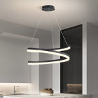 Nordic LED Pendant Lights Dimmable Chandelier Ring Lamp Fixture