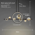 Glass Bubble LED Chandelier Dining Room Pendant Lighting