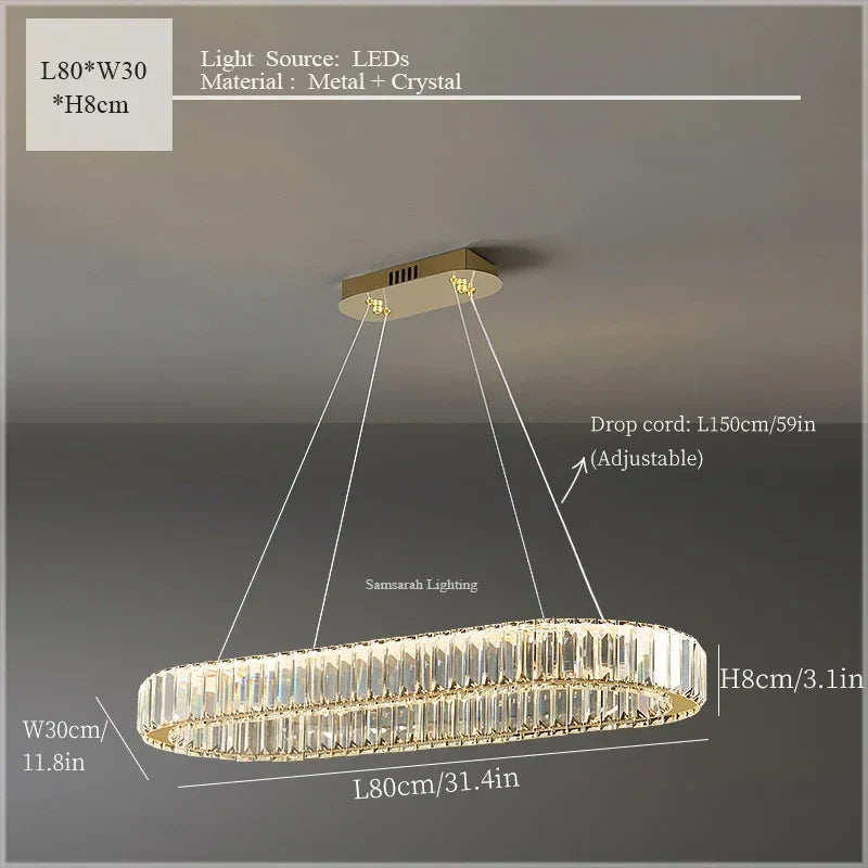 Crystal Ceiling Pendant Chandelier for Luxe Room Decor