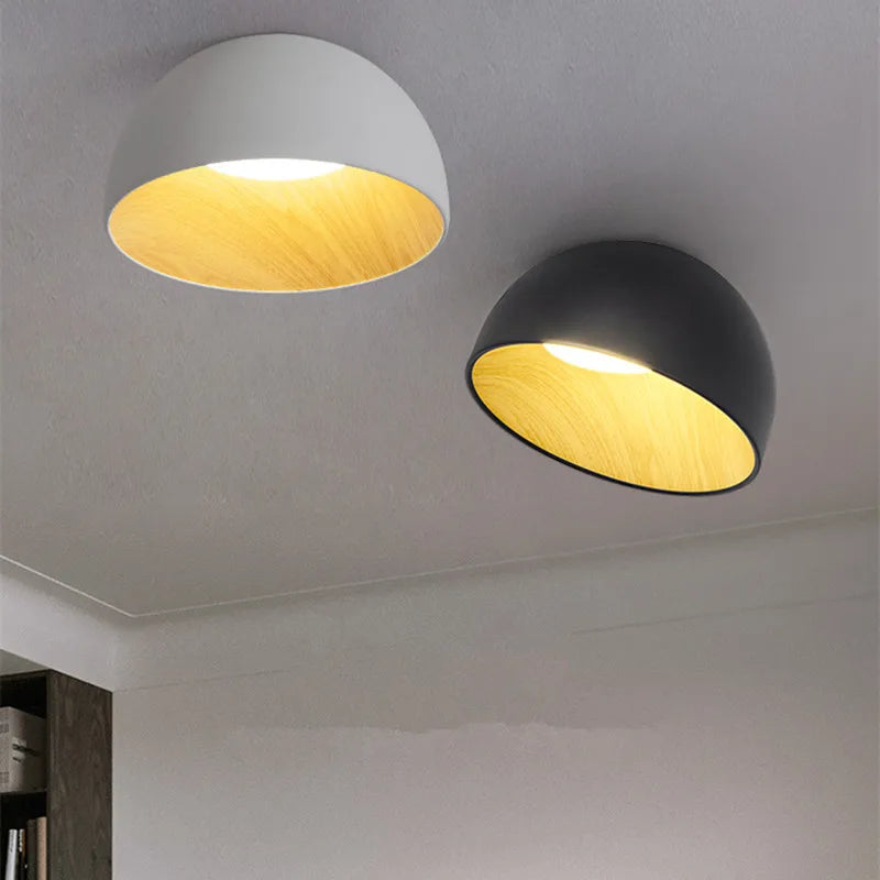 Wood Grain Ceiling Light - Designer Fixture for Study Room