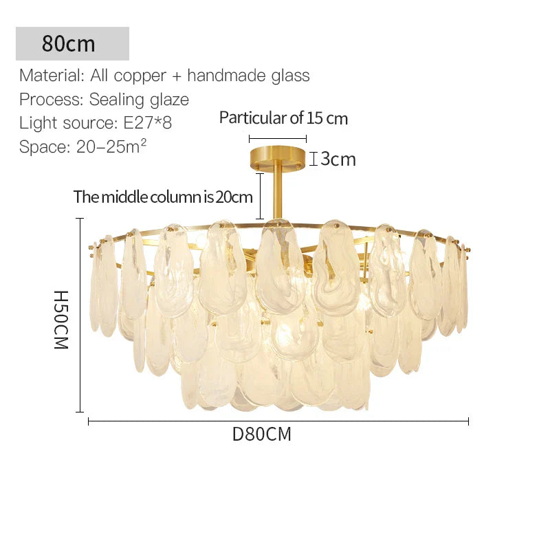 Crystal Chandelier: Modern Brass Luxury for Living Room & Bedroom