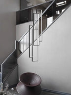 LED Stair Chandelier: Luxury Loft Geometry Pendant Lamps for Modern Living