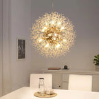Dandelion Art Crystal Chandelier: Nordic Modern Luxury for Living Room & Restaurant