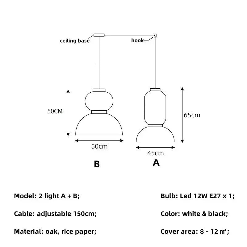Japanese Paper Pendant Lights Dining Room Chandelier