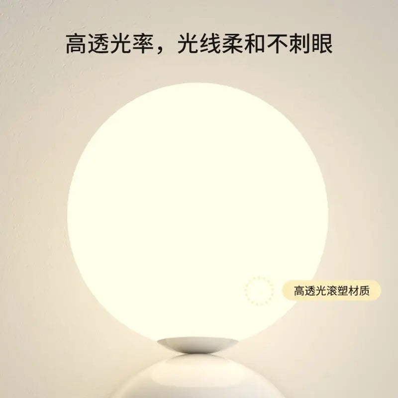 LED Wall Light Red Green White Metal Kids Room Lamp White Acrylic Ball