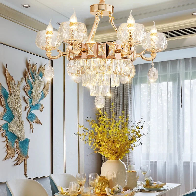 Crystal Chandelier: Grand European Villa High-end Fixture for Living Room, Restaurant, Building