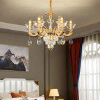 Crystal Luxe Pendant Lamp: Elegant European Style for Living Room and Restaurant