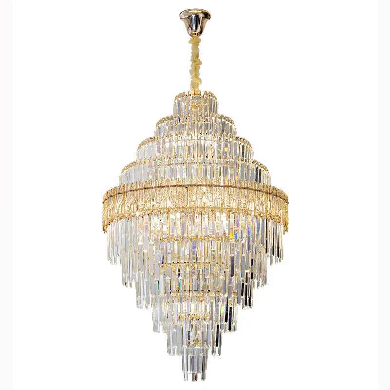 Elegant Crystal Chandelier: Modern European Lighting for Living, Dining & Bedroom