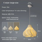 Modern 3D Printed Ceiling Chandelier for Living Room, Bedroom, and Dining Table