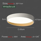 Wood Grain LED Ceiling Lamp: Modern Lighting for Living Room, Bedroom, and Study