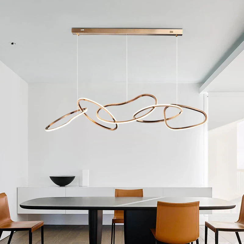 Nordic Chandeliers Dining Room Pendant Lights Ceiling Fixture Ring Lighting