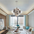 Glass Ball Ceiling Chandelier for Living Room Dining Bedroom - Nordic Air Bubble Pendant Light