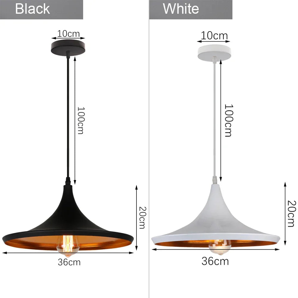 Industrial Loft Chandelier Pendant Lamp LED Edison Vintage Hanging Light