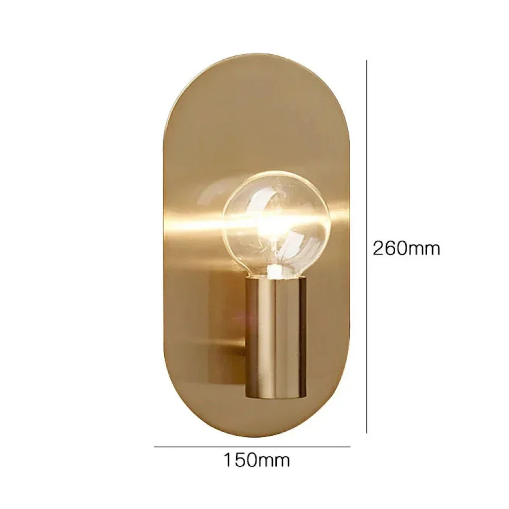 Gold Wall Lamp Sconce for Modern Bedroom Decor and Night Light