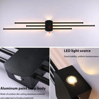 Black Iron LED Wall Lamp for Living Room, Bedside, TV Background - 110v 240v