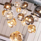 Crystal LED Chandelier: Modern Living Room Suspension Light for Home Decoration