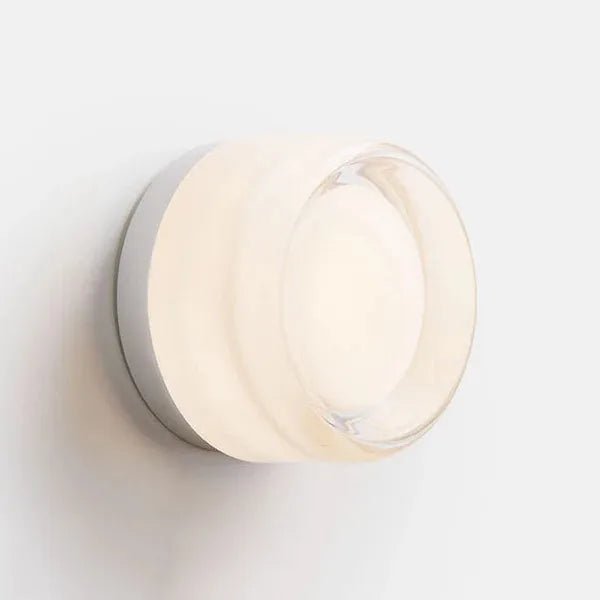 Round Glass LED Wall Sconce for Indoor Outdoor Lighting Décor