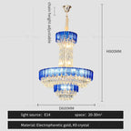 Crystal Chandelier: Postmodern Multi-layer Luxury for Villa, Hotel Lobby, and Living Room