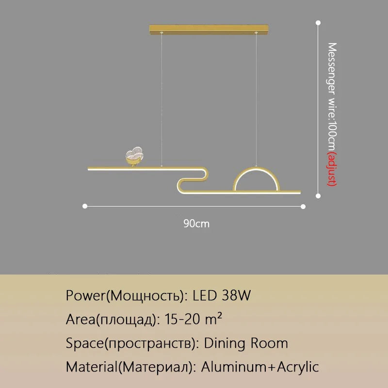 Butterfly Chandelier: Modern Minimalist Pendant Lamp for Dining Room, Study, Bar