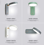 Rotatable Macaron Wall Sconce with Switch - Modern Nordic Design for Home Lighting
