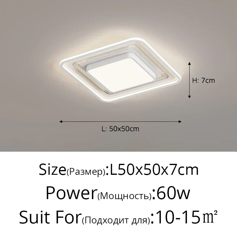 LED Ceiling Light with Remote Dimming for Modern Nordic Home Decor