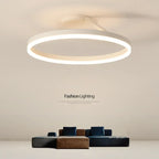Minimalist Round LED Ceiling Chandelier | Aluminum Living Room Bedroom Light Fixtures