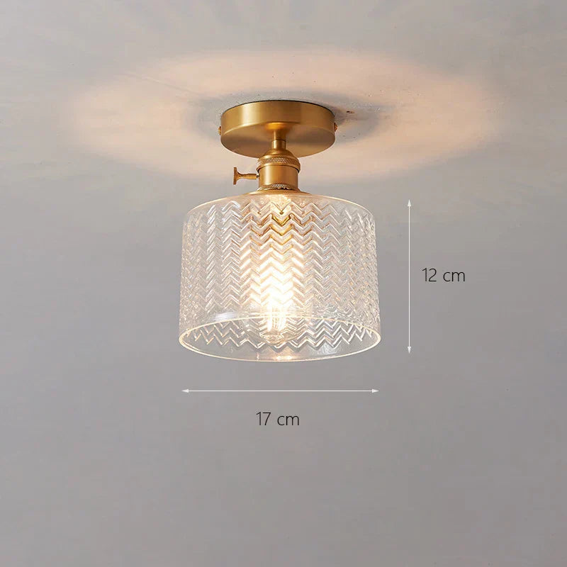 Glass Shade Pendant Ceiling Lamp for Kitchen Aisle Bedroom LED Lights Fixtures