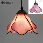 Tiffany Pendant Lights: Stained Glass Hanging Lamp for Mediterranean Loft Home Decor