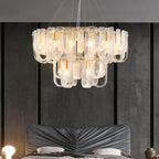 Dimmable LED Copper Ceiling Chandelier for Luxurious Living Room Lighting